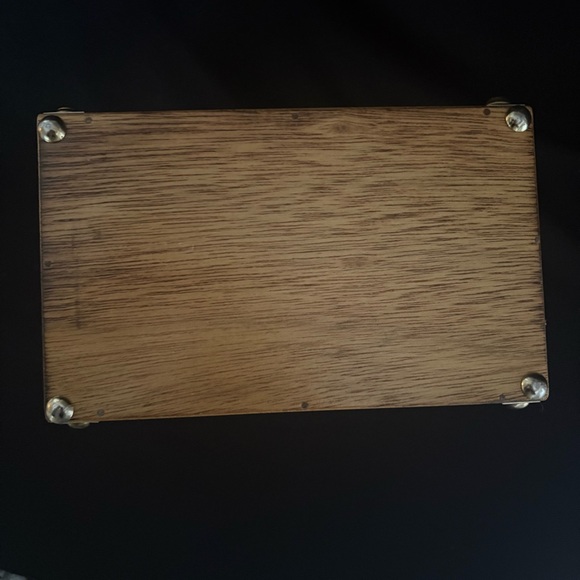 Vintage Wood Purse Handbag with Brass Accents - Japan - Tally-Ho Creation - Picture 14 of 16